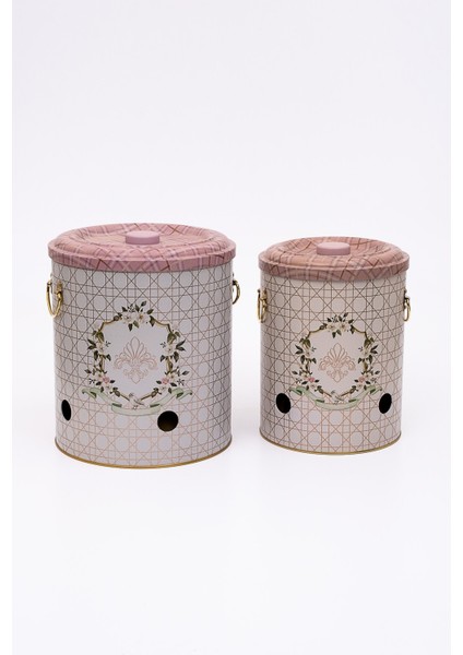 ERB23U7 Patates-Soğan Saklama Kabı 2 Li Set, Rosy