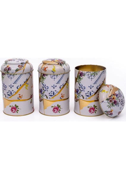 ERB04U5 Silindir Saklama Kabı Ø105 3 Lü Set, Kint Sugi