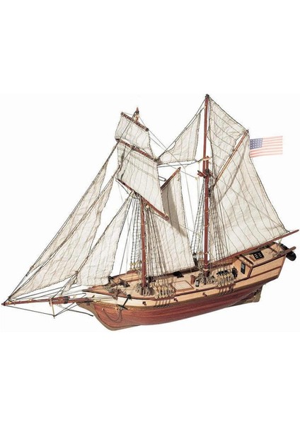 12500 1/100 Ölçek, Albatros Yelkenli Tekne Ahşap Model Kiti