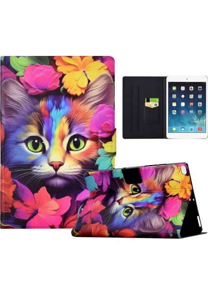 iPad Mini / Mini 2 / Mini 3 / Mini 4 / Mini (2019) 7.9 Inç Pu Deri Kapak ve Kart Tutucu (Yurt Dışından)
