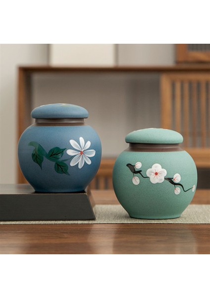 Yuvarlak Mühürlü Kutu Orta Çay Kutusu Boş Kutu Seramik Çok Amaçlı Saklama Kavanozu Vintage Çay Deposu (Yurt Dışından) fırsatları