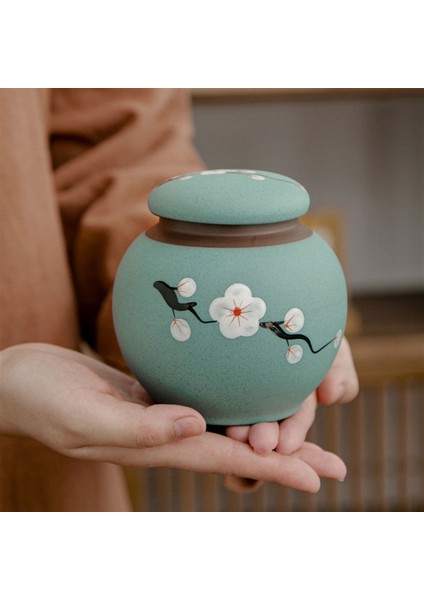 Yuvarlak Mühürlü Kutu Orta Çay Kutusu Boş Kutu Seramik Çok Amaçlı Saklama Kavanozu Vintage Çay Deposu (Yurt Dışından) fırsatları