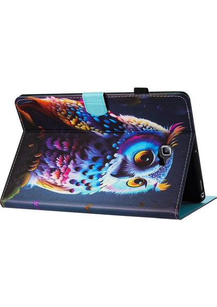 Samsung Galaxy Tab A 10.1 (2016) T580 Folio Flip Deri Kılıf Kart Yuvalı Tablet Kapağı (Yurt Dışından)