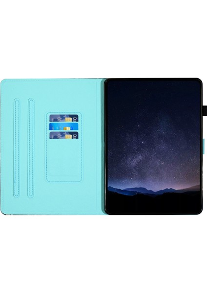 Samsung Galaxy Tab 10.4 (2022) / (2020) T500 Deri Kart Tutucu Tablet Kılıfı (Yurt Dışından)