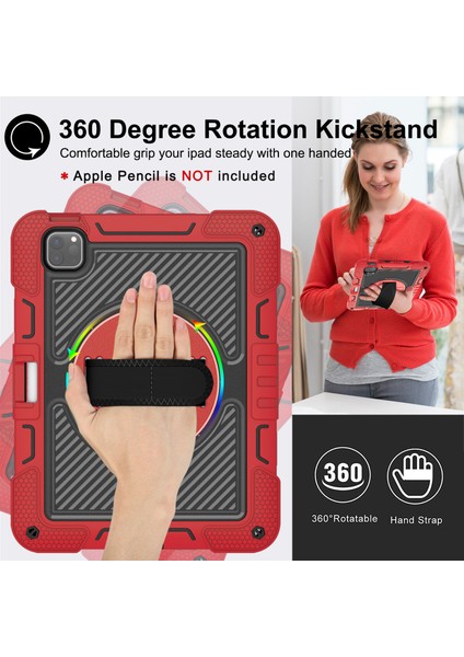 iPad Pro 11 (2024) Kickstand Silikon + El / Askılı Pc Tablet Kılıfı (Yurt Dışından) fiyatları