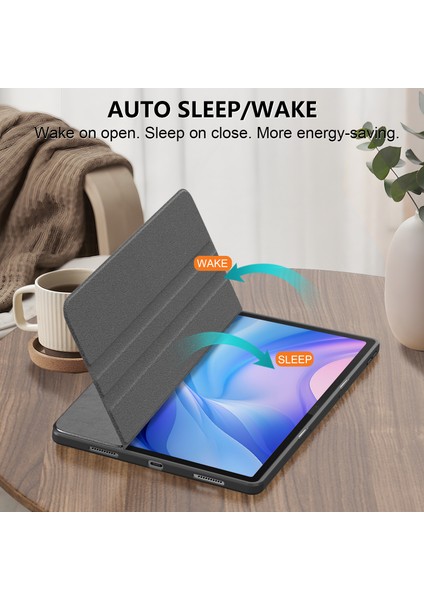 Lenovo Tab P12 TB371FC Deri+Akrilik+Tpu Otomatik Uyandırma/uyku Özellikli Tablet Kılıfı (Yurt Dışından)