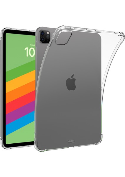 iPad Pro 11 (2024) Esnek Şeffaf Tpu Takviyeli Köşeler Tablet Kapağı (Yurt Dışından)