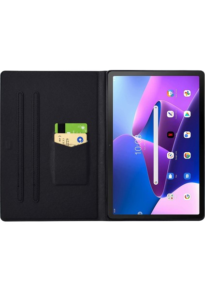 Lenovo Tab M10 Plus (3rd Gen) Kart Tutuculu Pu Deri Tablet Kılıfı (Yurt Dışından) fiyatları