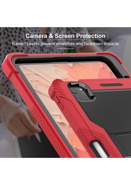 iPad Pro 11 (2024) Sert Pc ve Braket Destekli Yumuşak Silikon Tablet Kılıfı (Yurt Dışından) fırsatları