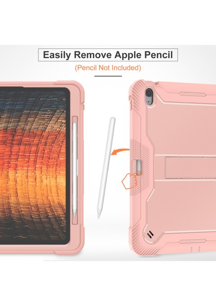 iPad Air 13 (2024) Yüksek Darbeye Dayanıklı Darbeye Dayanıklı Kickstand Silikon + Pc Tablet Kapağı (Yurt Dışından) modelleri
