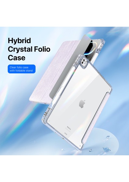 iPad Pro 13 (2024) Şeffaf Tablet Kılıfı Tpu+Pc+Pu Otomatik Uyandırma / Uyku Kapağı (Yurt Dışından) fırsatları