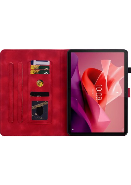 Lenovo Tab P12 Deri Tablet Kılıfı, Kart Yuvaları Standı (Yurt Dışından) modelleri