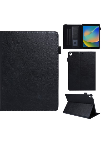 iPad Air (2013) / Air 2 / iPad 9.7 Inç (2017) / (2018) Tablet Deri Kart Sahipleri Flip Stand Kapağı (Yurt Dışından)