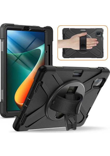 Xiaomi Pad 5 / Pad 5 Pro Kickstand Pc + Silikon Sağlam Tablet Kılıfı Kayış (Yurt Dışından)