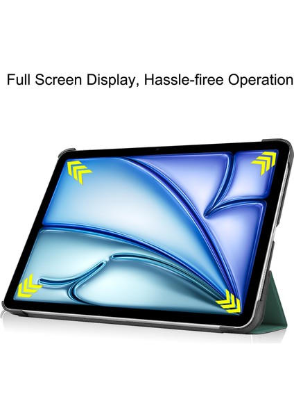 iPad Air 11 (2024) Pu Deri Koruyucu Üç Katlı Stand Akıllı Kapak (Yurt Dışından) fırsatları