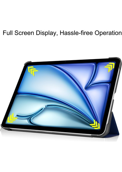 iPad Air 11 (2024) Pu Deri Koruyucu Üç Katlı Stand Akıllı Kapak (Yurt Dışından) fırsatları