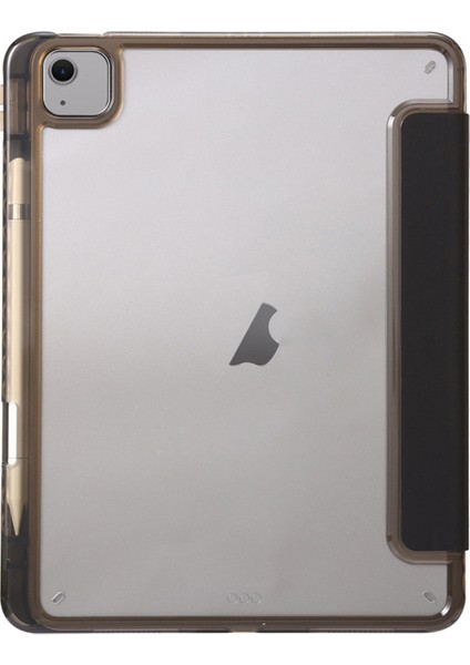 iPad Air 11 (2024) Tpu+Pu Deri+Arcylic Tablet Kapağı Üç Katlı Stand Tablet Koruyucu (Yurt Dışından)