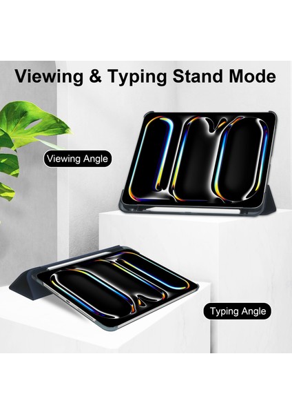 iPad Pro 13 (2024) Standlı Kılıf Pu Deri + Pc Mat Arkalı Tablet Kılıfı (Yurt Dışından) fiyatları