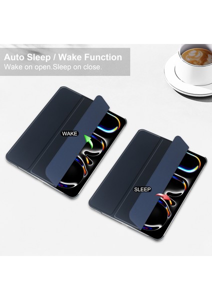 iPad Pro 13 (2024) Standlı Kılıf Pu Deri + Pc Mat Arkalı Tablet Kılıfı (Yurt Dışından) modelleri