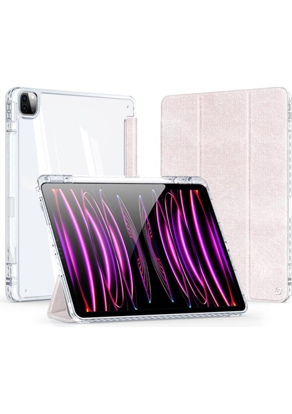 iPad Pro 11 (2020) (2021) (2022) / iPad Air (2020) (2022) Şeffaf Tpu+Pc+Deri Kapak (Yurt Dışından)