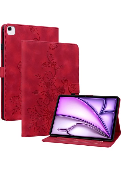 iPad Air 13 (2024) Pu Deri Kart Tutucu Standı Tablet Kapağı (Yurt Dışından)