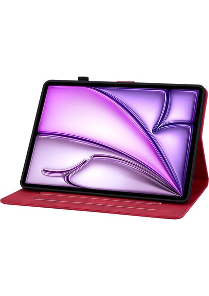 iPad Air 13 (2024) Pu Deri Kart Tutucu Standı Tablet Kapağı (Yurt Dışından)