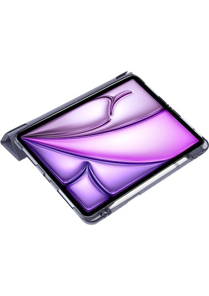 iPad Air 13 (2024) Kapak Pu Deri Origami Standı Şeffaf Tablet Kabuğu (Yurt Dışından) indirimleri