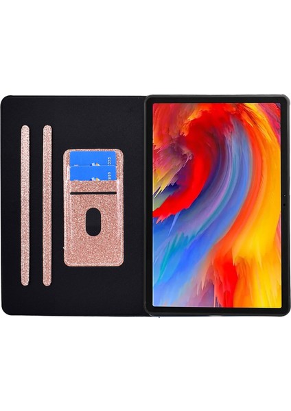 Lenovo Tab M11 Kart Yuvaları Glitter Deri Tablet Kapağı Standı (Yurt Dışından)