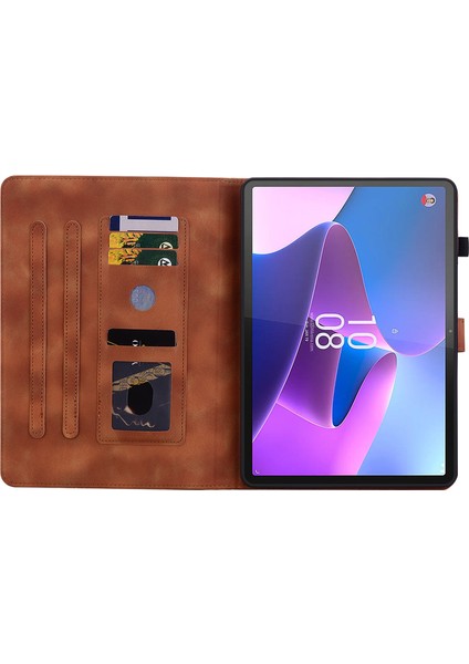 Lenovo Tab P11 Pro / P11 Pro Gen 2 Kılıf Kart Yuvası ile Deri Tablet Kapak Çevirin (Yurt Dışından)