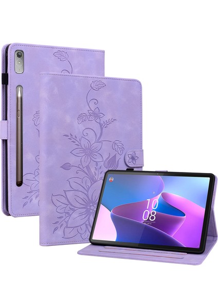 Lenovo Tab P11 Pro / P11 Pro Gen 2 Kılıf Kart Yuvası ile Deri Tablet Kapak Çevirin (Yurt Dışından)