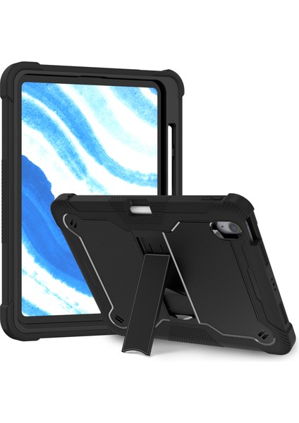 iPad Air 11 (2024) Silikon + Sabit Destekli Pc Tablet Kılıfı (Yurt Dışından)