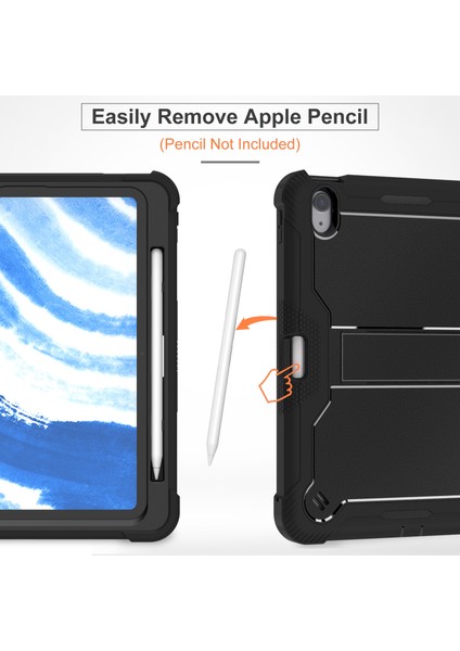 iPad Air 11 (2024) Silikon + Sabit Destekli Pc Tablet Kılıfı (Yurt Dışından) modelleri