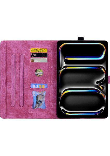 iPad Pro 11 (2024) Kart Yuvaları Deri Tablet Kılıfı (Yurt Dışından) modelleri