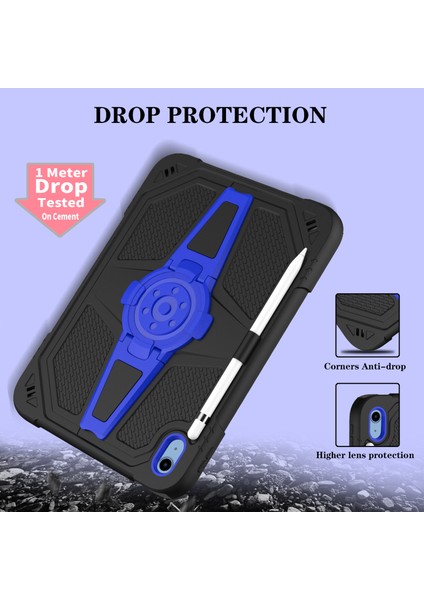 iPad 10.9 (2022) Kickstand Darbeye Dayanıklı Pc + Silikon Tablet Kapağı (Yurt Dışından) fiyatları