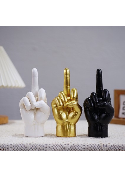 Amerikan Orta Parmak Hareketi Yaratıcı Kişiselleştirilmiş Parmak Heykel Ev Yatak Odası Reçine El Sanatları Süsler (Yurt Dışından) fiyatları