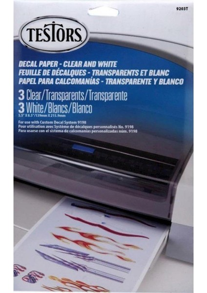 9203T Decal Paper Assortment 3 Clear 3 White