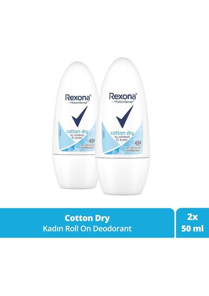 Kadın Roll On Deodorant Cotton Dry 50 ml x 2