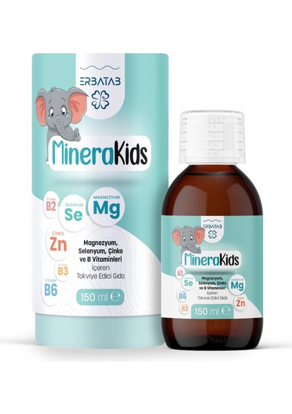 Çocuk Multivitamin ( Magnezyum, Çinko, Selenyum ) Minera Kids 150 ml