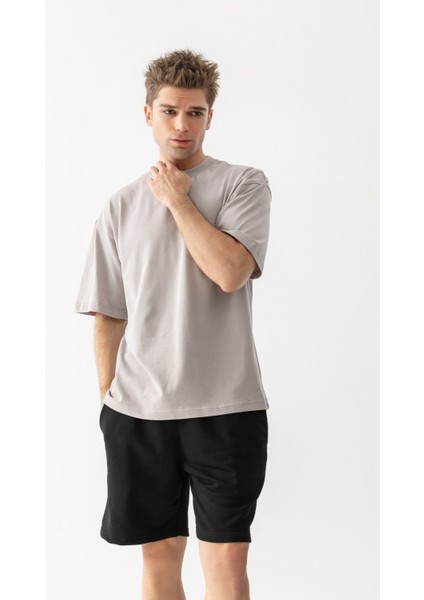 Premium Oversize Tişört Gri