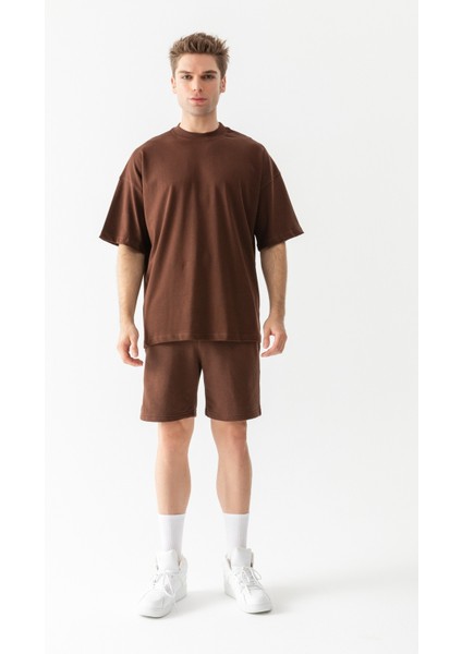 Premium Oversize Tişört Kahverengi