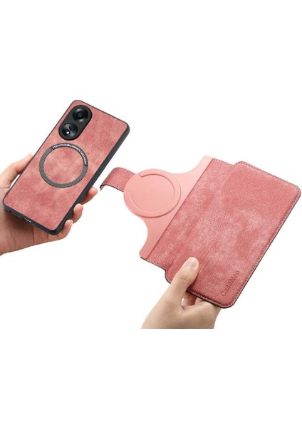 Oppo A78 5g Mıknatıs Koruyucu Malzeme Için Flip Case Retro Kart Standı Cüzdan (Yurt Dışından)