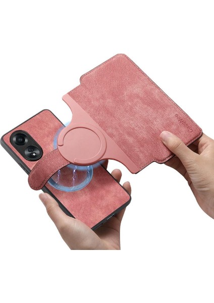 Oppo A78 5g Mıknatıs Koruyucu Malzeme Için Flip Case Retro Kart Standı Cüzdan (Yurt Dışından)