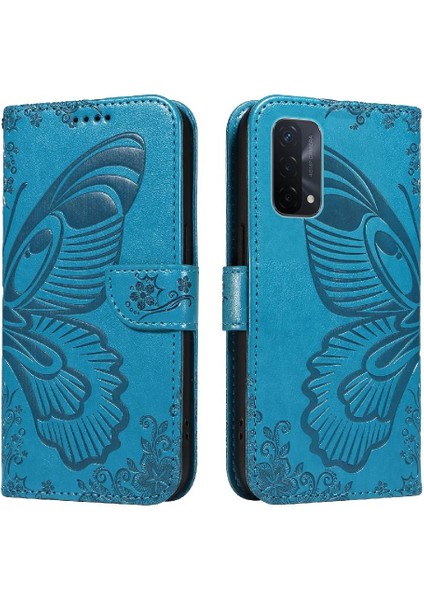 Oppo Için Flip Case A93 5G/A74 5G/A54 5g Ayrılabilir El Kayışı Kabartmalı (Yurt Dışından)