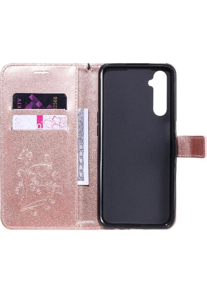 Kart Yuvası Standı ile Realme 6 Için Flip Case Pu Deri Manyetik Kapak Çevirin (Yurt Dışından) modelleri