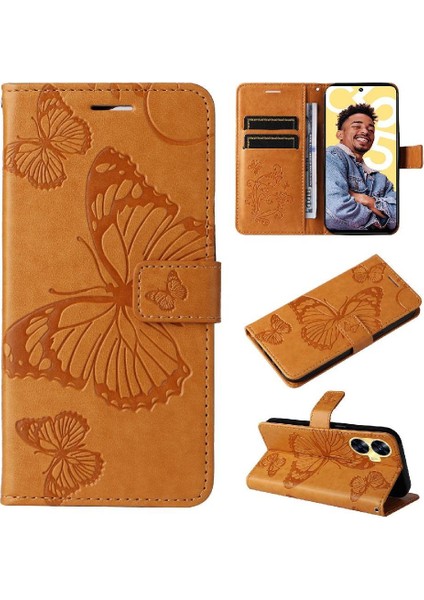 Kart Yuvası Standı Manyetik ile Realme C55 4g Flip Kickstand Için Flip Case (Yurt Dışından)