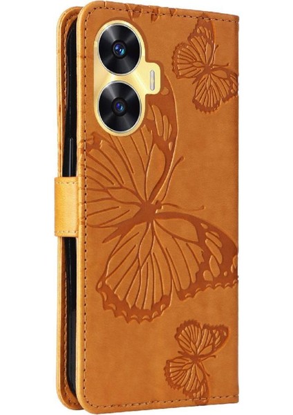 Kart Yuvası Standı Manyetik ile Realme C55 4g Flip Kickstand Için Flip Case (Yurt Dışından)