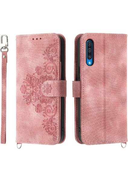 Samsung Galaxy A50 Çoklu Kredi Kartı Yuvaları Kabartmalı Için Flip Case (Yurt Dışından)