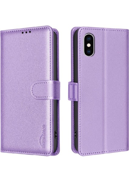 IPhone Xs Max Cüzdan Manyetik Kart Tutucu Kickstand Rfıd Pu Için Flip Case (Yurt Dışından)
