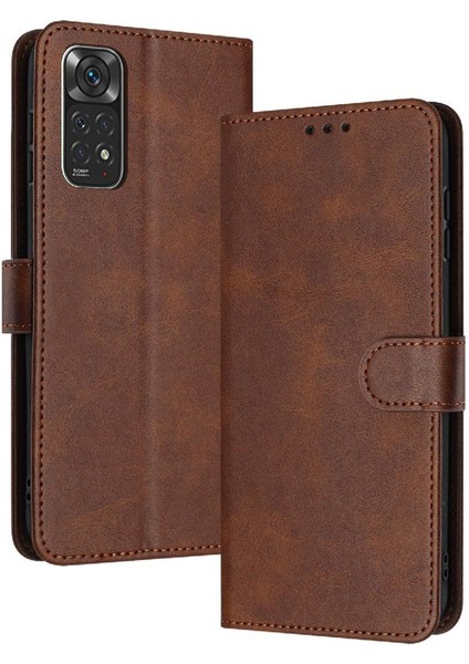 Xiaomi Redmi Not 11 Için Flip Case Toka Pu Deri ile 4g Saf Renk (Yurt Dışından)