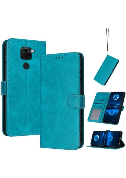 Toka ile Xiaomi Redmi 10X 4g Için Flip Case Saf Renk Pu Deri ile (Yurt Dışından)